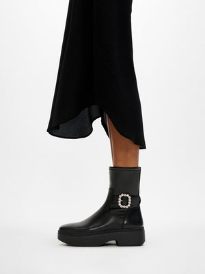 Fitflop F-Luma Crystal Buckle Leather Black