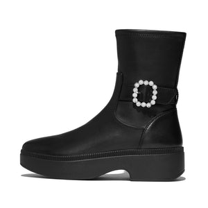 Fitflop F-Luma Crystal Buckle Leather Black