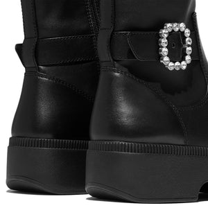 Fitflop F-Luma Crystal Buckle Leather Black