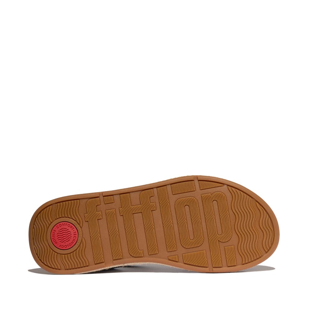 Fitflop F-Mode Espadrille Sandale mit Fesselriemen Schwarz