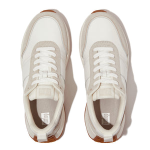 Fitflop F-mode Flow Leather Sneaker Urban White Mix