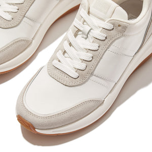 Fitflop F-mode Flow Leather Sneaker Urban White Mix