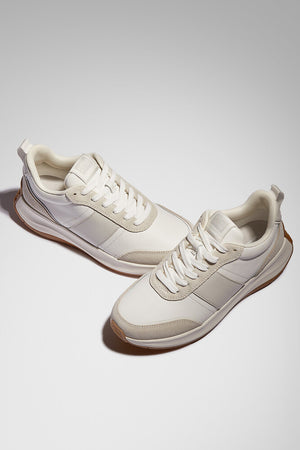 Fitflop F-mode Flow Leather Sneaker Urban White Mix
