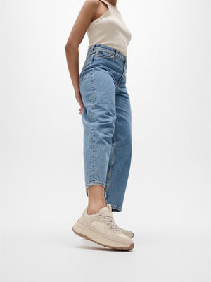 Fitflop F-mode Flow Leather/Mesh Mix Beige