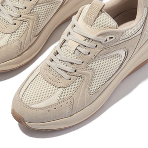 Fitflop F-mode Flow Leather/Mesh Mix Beige