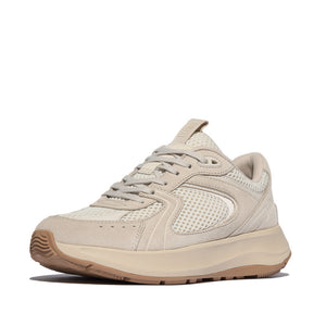 Fitflop F-mode Flow Leather/Mesh Mix Beige