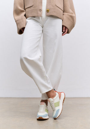 Fitflop F-mode Flow Leather Sneaker Aprikot Mix