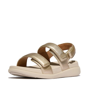 Fitflop F-Mode Go Velcro Back-Strap Sandal Platino