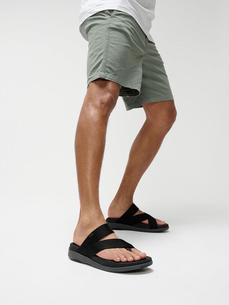 Fitflop F-mode Go Webbing Toe-Post Herren Black