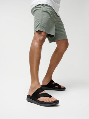 Fitflop F-mode Go Webbing Toe-Post Herren Black