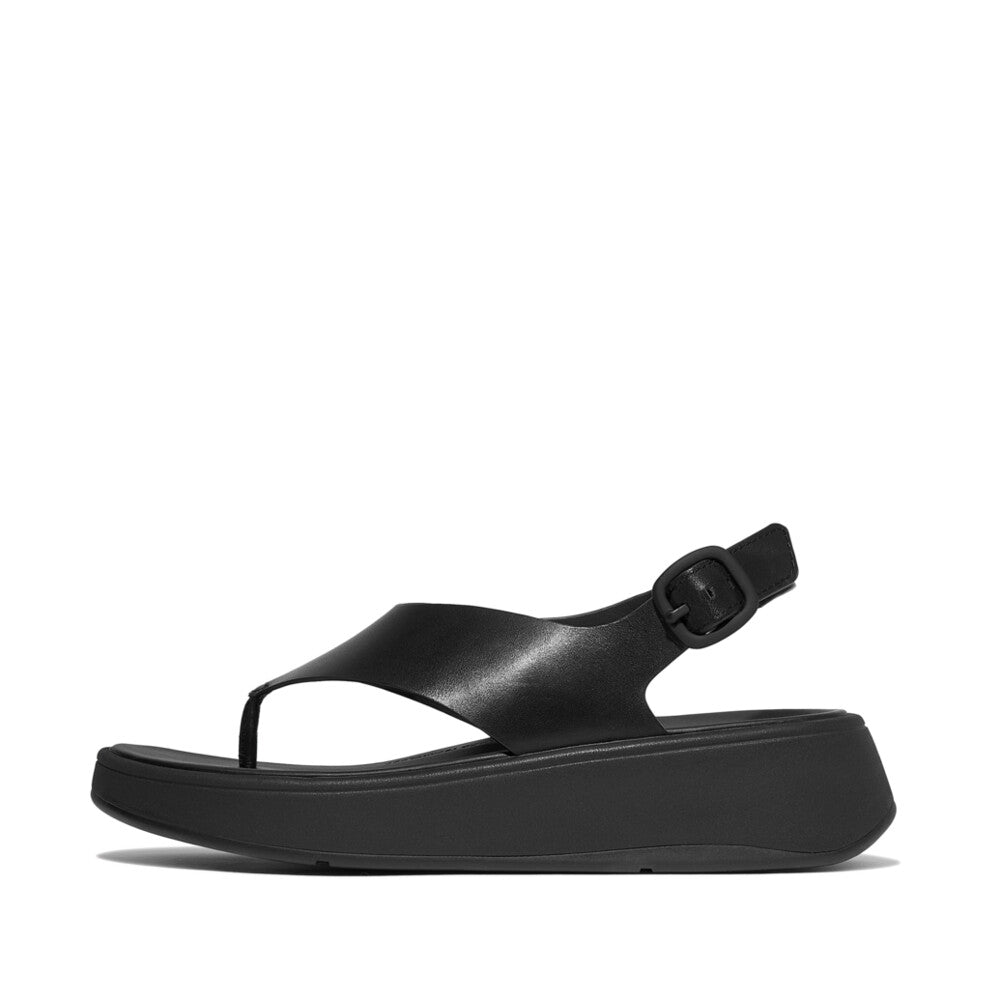 Fitflop F-Mode Zehensteg Sandale mit Fersenriemen Schwarz