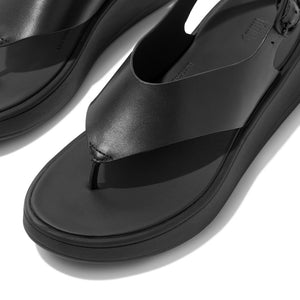 Fitflop F-Mode Zehensteg Sandale mit Fersenriemen Schwarz