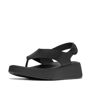Fitflop F-Mode Zehensteg Sandale mit Fersenriemen Schwarz