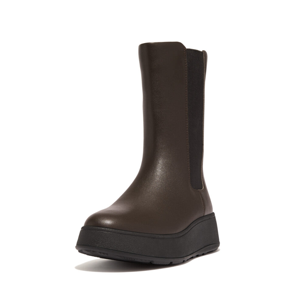 Fitflop F-Mode Chelsea High Plateau Boot Chocolate Brown