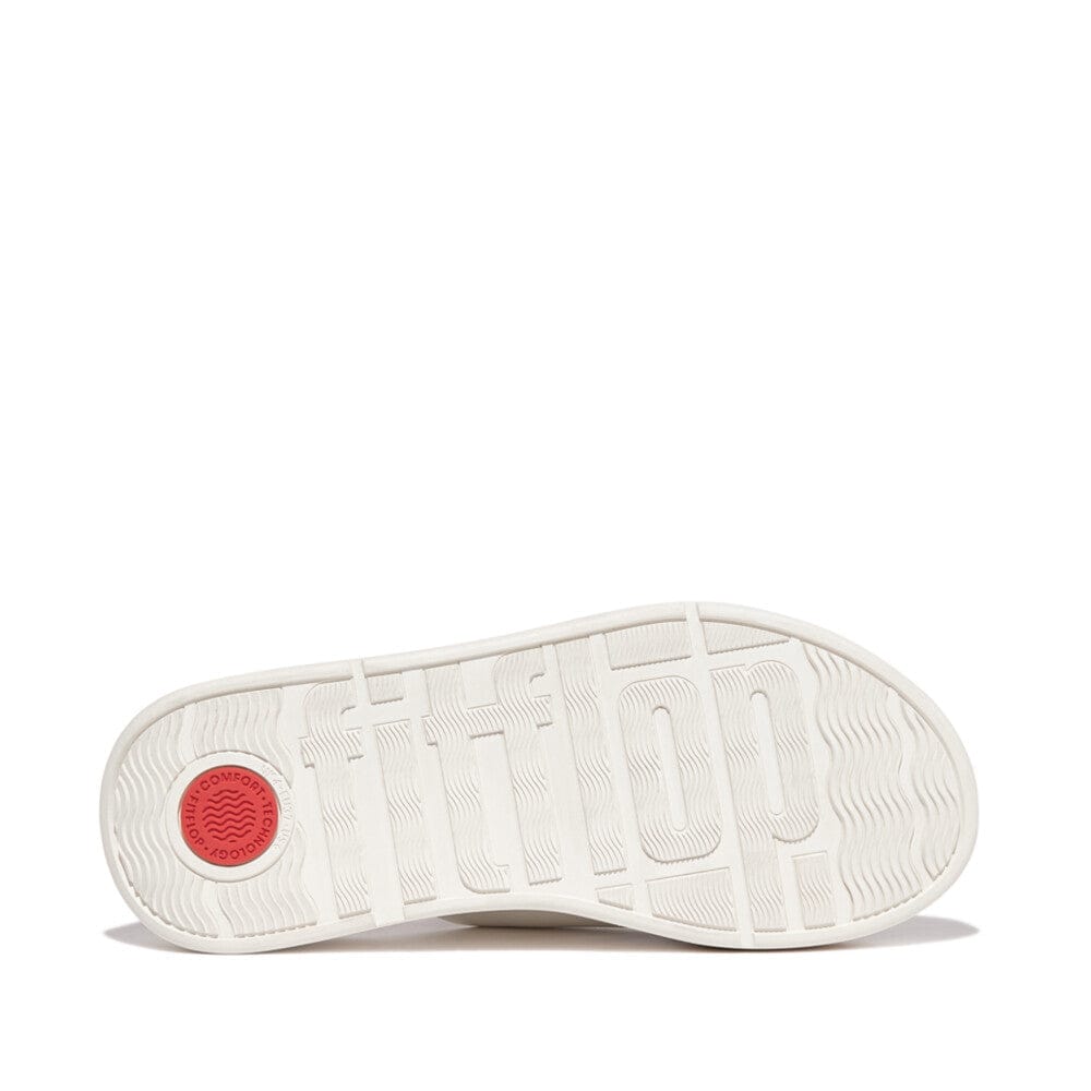 Fitflop F-Mode Cross Leather Slides Cream