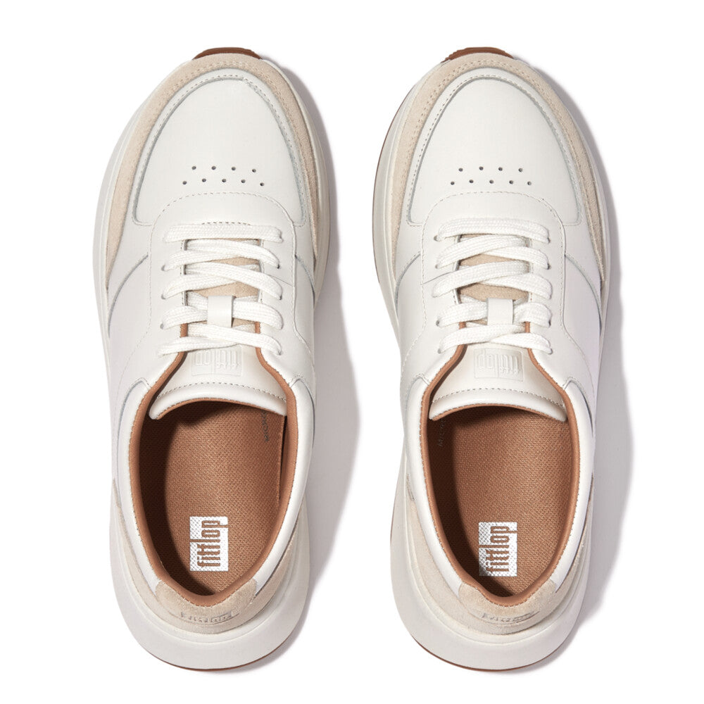 Fitflop F-Mode Sneaker Leather/Suede Urban White