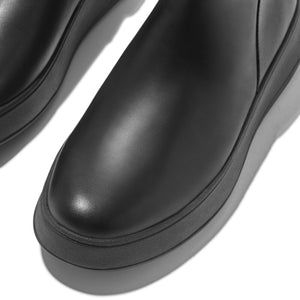 Fitflop F-mode Leather Zip Ankle Boot All Black