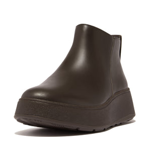 Fitflop F-mode Leather Zip Ankle Boot Chocolate Brown