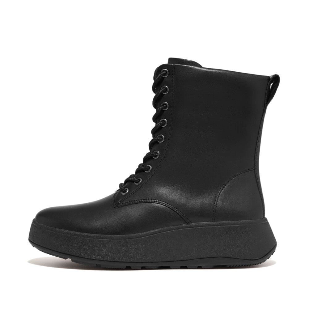 Fitflop F-Mode Lace Up Plateau Boot Black