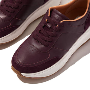 Fitflop F-Mode Sneaker Leather/Suede Raisin Purple