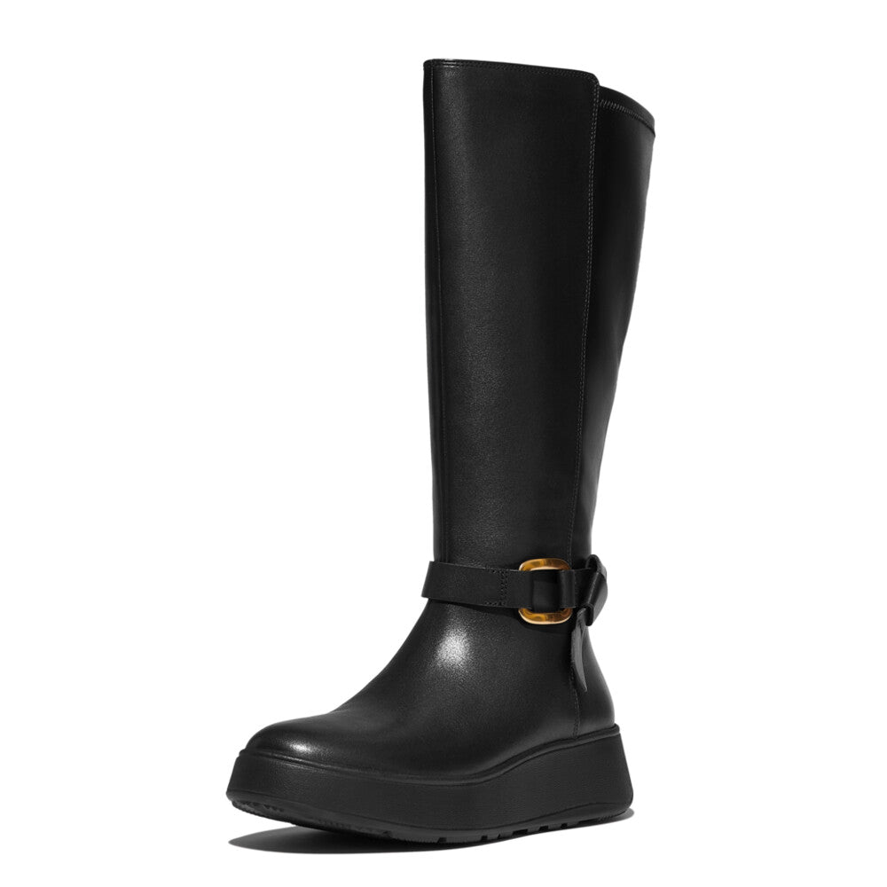 Fitflop F-Mode Square Ring Langschaft Stiefel Black