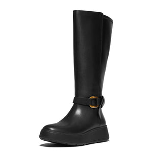 Fitflop F-Mode Square Ring Langschaft Stiefel Black