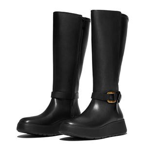 Fitflop F-Mode Square Ring Langschaft Stiefel Black