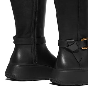 Fitflop F-Mode Square Ring Langschaft Stiefel Black