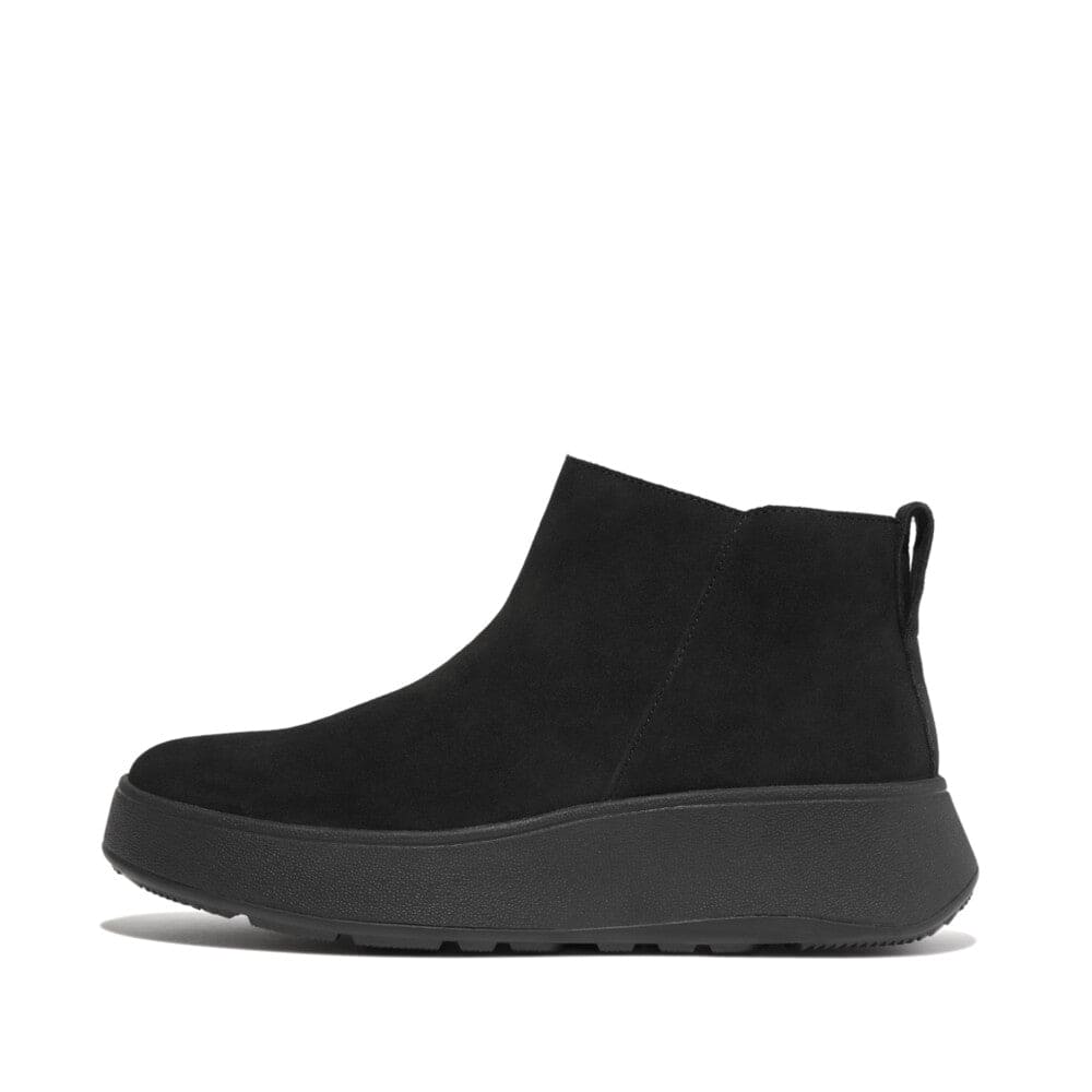 Fitflop F-mode Suede Zip Ankle Boot All Black