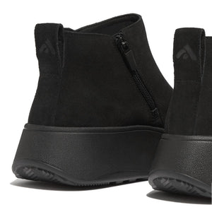 Fitflop F-mode Suede Zip Ankle Boot All Black