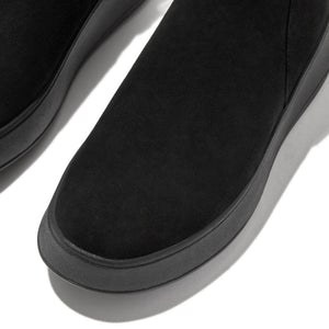 Fitflop F-mode Suede Zip Ankle Boot All Black