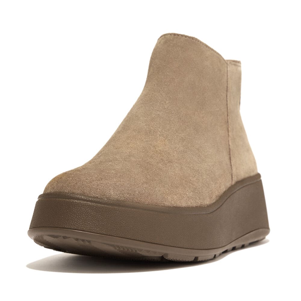 Fitflop F-mode Suede Zip Ankle Boot Minky Grey