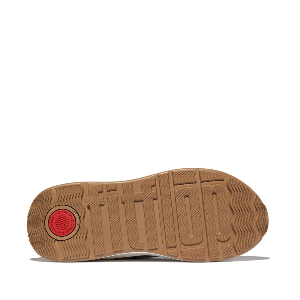 Fitflop F-Mode Suede/Knit Slip-On Laced Sneaker Urban White/French Grey