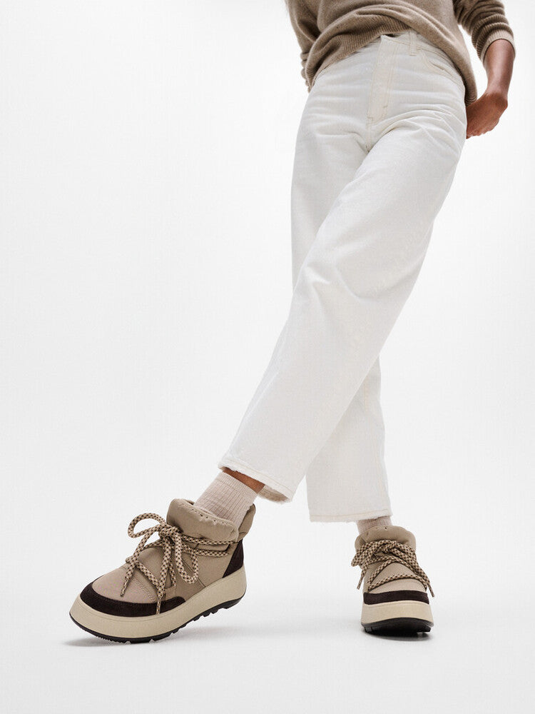 Fitflop F-Mode Fleece Bootie Taupe