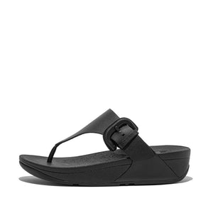 Fitflop Lulu Covered Buckle Fitflop Black