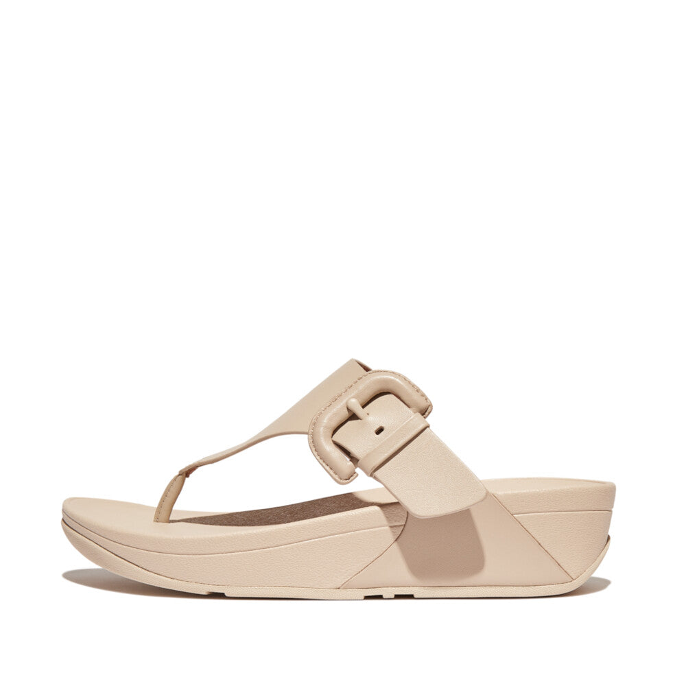 Fitflop Lulu Covered Buckle Stone Beige