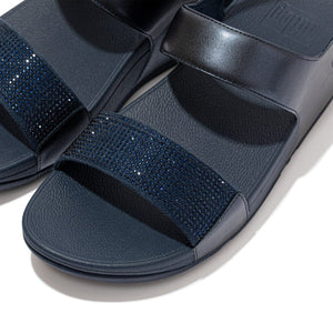 Fitflop Lulu Crystal Embellished Back-Strap Sandal Midnight Navy
