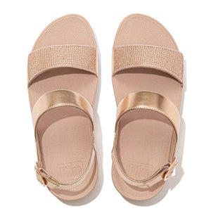 Fitflop Lulu Crystal Embellished Back-Strap Sandal Rosegold
