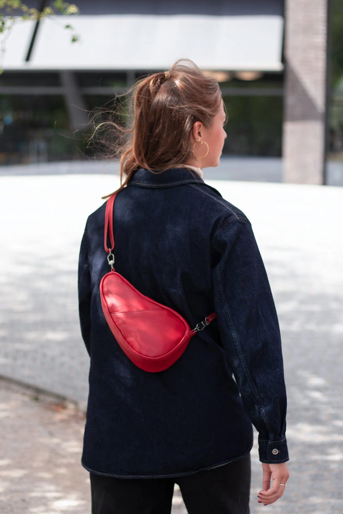 Healthy Back Bag - Leather Large Baglett Black/Red/Caviar