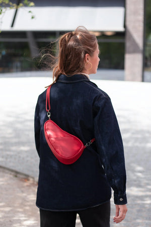 Healthy Back Bag - Leather Large Baglett Black/Red/Caviar