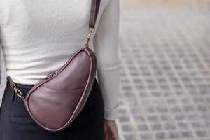 Healthy Back Bag - Leather Large Baglett Black/Purple/Lake Blue