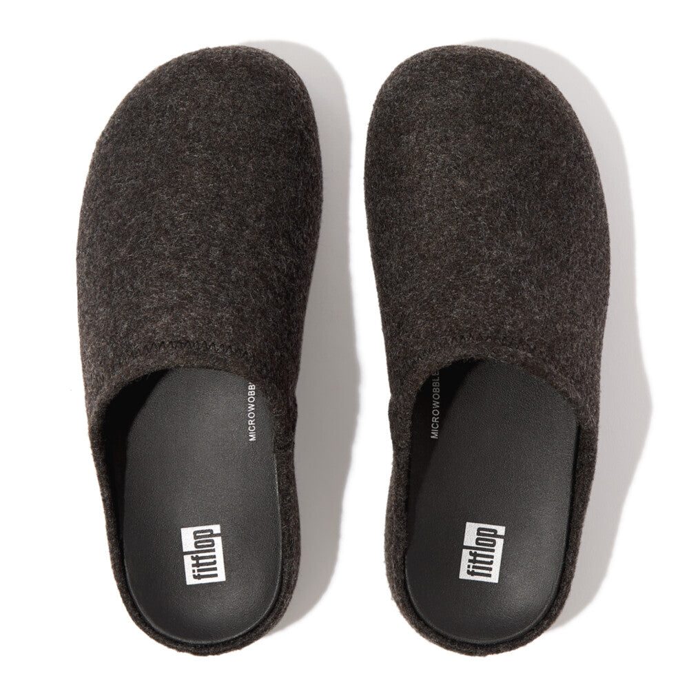 Fitflop Shuv E01 Felt Clog All Black