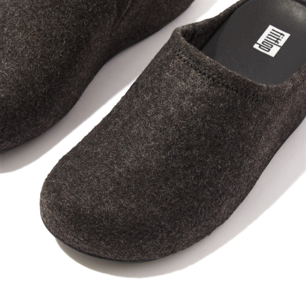 Fitflop Shuv E01 Felt Clog All Black