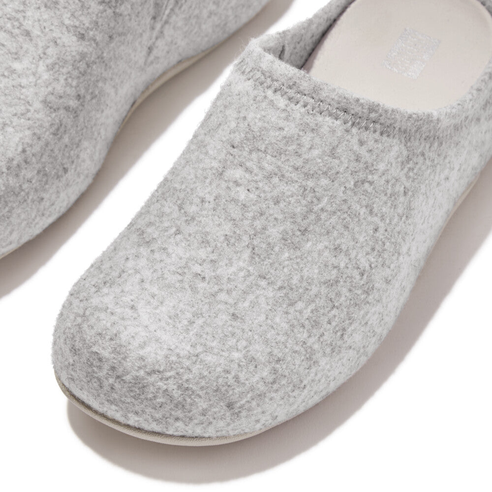Fitflop Shuv E01 Felt Clog Tiptoe Grey