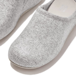 Fitflop Shuv E01 Felt Clog Tiptoe Grey