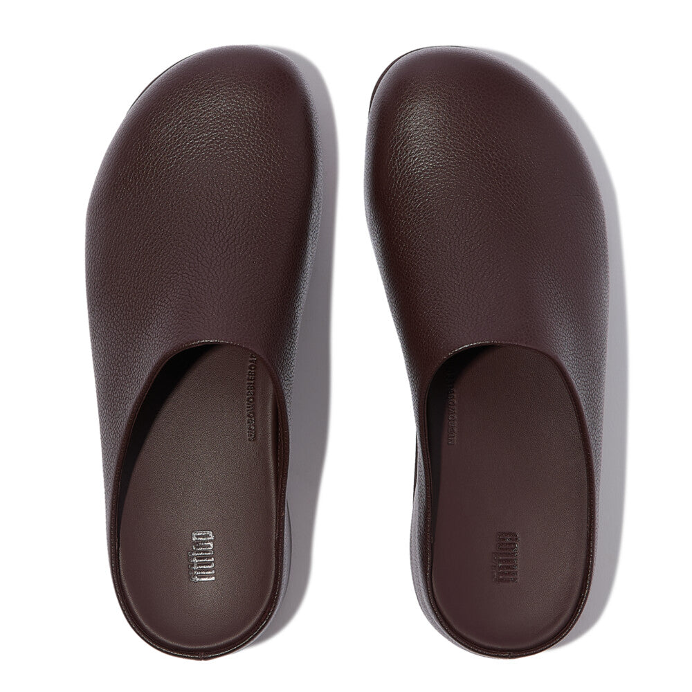 Fitflop Shuv Clog Leather Chocolate