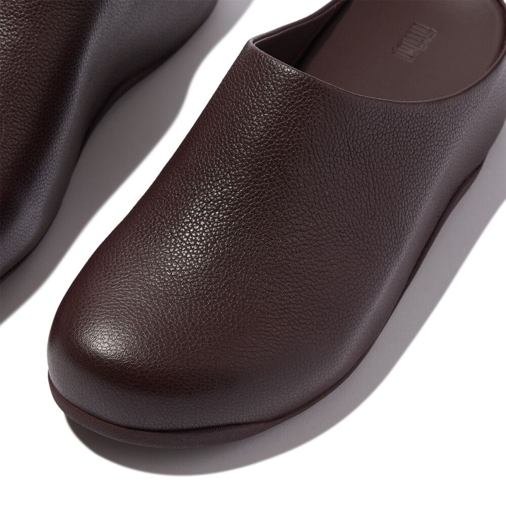 Fitflop Shuv Clog Leather Chocolate