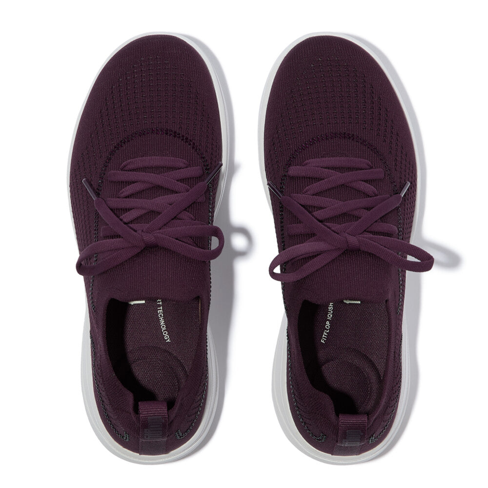Fitflop Super-Q Crystal-Trim Plumberry Slip-On Sneaker