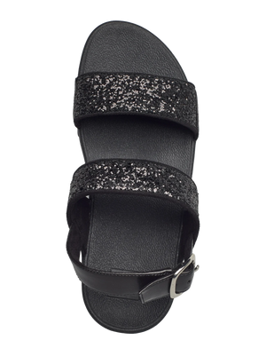 Fitflop Lulu Glitter Back-Strap Sandal Black