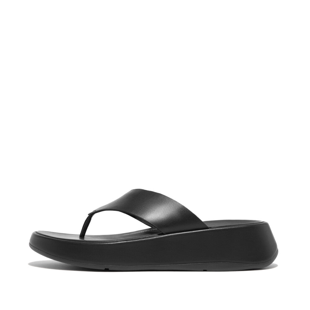 Fitflop F-Mode Leather Toe-Post All Black